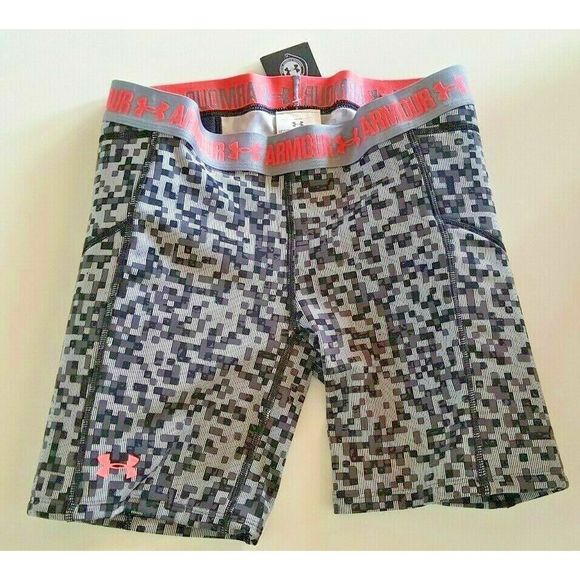 Under Armour 1281969 001 Women's Size Medium Gray/Black Compression Shorts - Picture 1 of 4